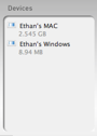 The Devices list