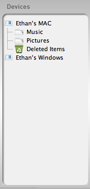 The Devices pane